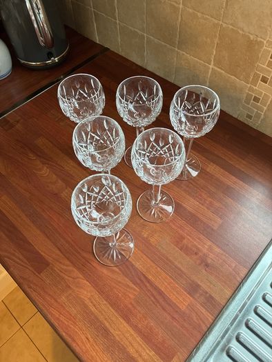 Waterford crystal wine glasses x6