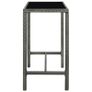 Garden Bar Table Grey 130x60x110 cm Poly Rattan and Glass Image 3