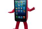 Red Apple Phone Mascot Costume