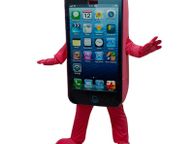 main image for ad Red Apple Phone Mascot Costume