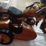 Wooden motorbike and side car Image 2