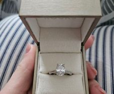 Oval CZ Solitaire Engagement Ring