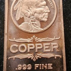 Copper 1 avdp oz Indian Bar