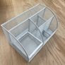 White Mesh Desk Organiser/ Stationery holder Image 3