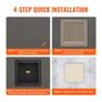 Shower Niche Ready for Tile 40.64 x 40.64 cm, Single Shelf Organizer, Square Corners Wall-inserted Niche Recessed, Sealed Protection Modern Image 6