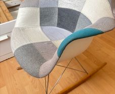 patchwork rocking arm chair