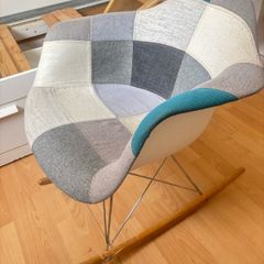 patchwork rocking arm chair