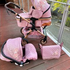 Brand new baby pink pram 3 in 1 Travel system