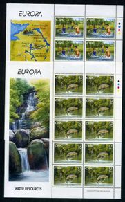 2001 Ireland Europa Commemorative Stamp Sheetlet Plate 1A1A1A1A Mint Never Hinged (MNH)