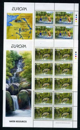 2001 Ireland Europa Commemorative Stamp Sheetlet Plate 1A1A1A1A Mint Never Hinged (MNH)