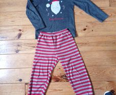 Age 9-10 Christmas Santa Pyjamas