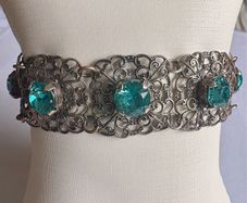 Rare Vintage Czech filigree Bracelet