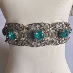 Rare Vintage Czech filigree Bracelet