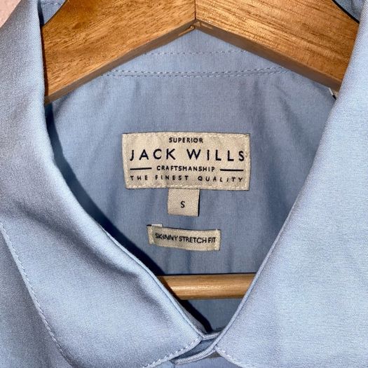 Jack Wills Skinny Stretch Fit Short Sleeve Shirt Size S LIKE NEW