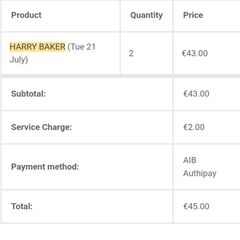 Harry Baker Tickets