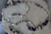 Amethyst necklace,gemstone necklace,Feb birthstone,Gift