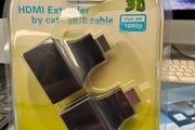 1080P HDMI Extender to RJ45 Adapter Cable, 30M Transmission Distance CAT5e CAT6 LAN Ethernet