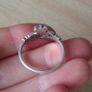 925 silver cladding ring with heart shaped stone size R Image 4