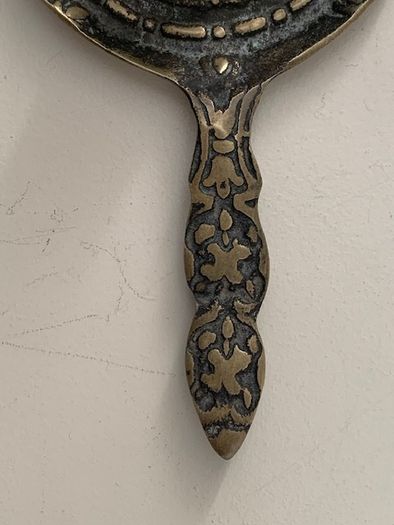 Antique French Solid Brass Candleholder