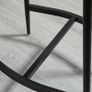 Set of 2 Bar Stools with Steel Footrest Industrial Style Curved Seat Image 4
