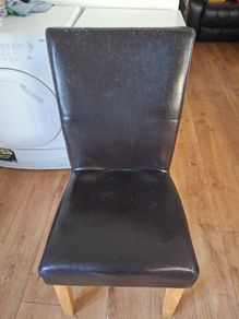 6 kitchen dining chairs & covers