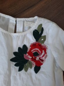 Zara white blouse top girls size 5 years