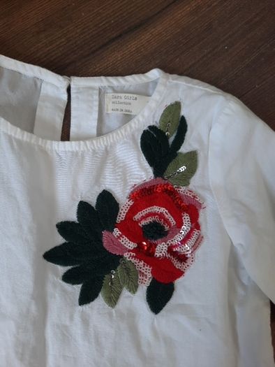 Zara white blouse top girls size 5 years
