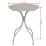 3 Piece Bistro Set Steel Grey Image 3