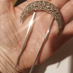 Sterling Silver and Marquesites Hair Pin