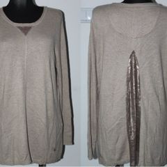 Beige sequin jumper size UK16 EU44 Postage included