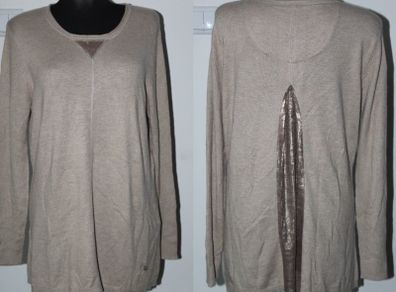Beige sequin jumper size UK16 EU44 Postage included