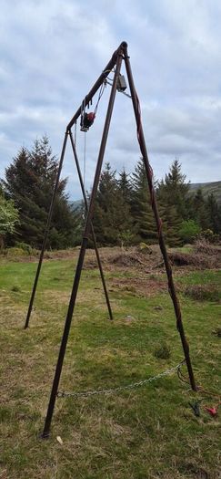 Portable Gantry Crane with 12V 4500lb Rhino Winch