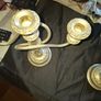 Beautiful Old Pair of silver plated Three Branch Candelabras, Postage Available Image 4