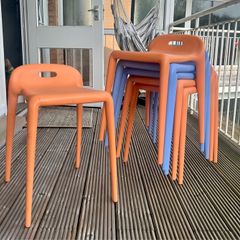 Vintage Atomic Style 1990s YUYU Maris Made in Italy stackable chairs