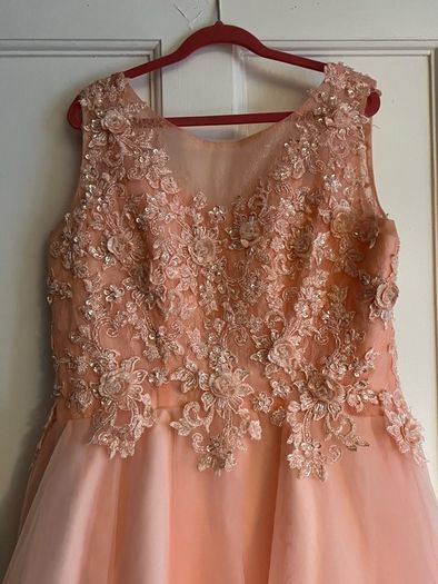 Confirmation dress - Blingalicious peach dress
