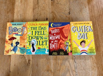 Funny Kids Books x4 - Glitter Boy, I Fell Down the Toilet and More (Ages 6 - 9)