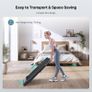 Walking Pad Smart AI Under Desk Treadmill Portable Small 2 in 1 Treadmills for Home Office Jogging Running Machine TicSports Zwift Kinomap with LED Display Remote Control 6 KMH Easy Storage Image 8