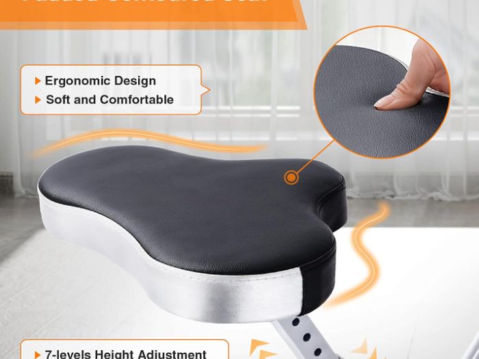 BCAN Folding Exercise Bike with Magnetic Resistance, Pulse Monitor and Comfortable Seat