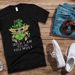 Baby Yoda Irish I Am Kiss Me You Must Patrick's Day T Shirt