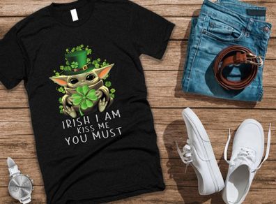 Baby Yoda Irish I Am Kiss Me You Must Patrick's Day T Shirt