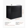 Reception Desk, 55.12 x 31.50 x 47.24 in L-Shaped Front Counter Table, Office Reception Counter with Drawer Keyboard Tray and Storage Cabinet Image 4