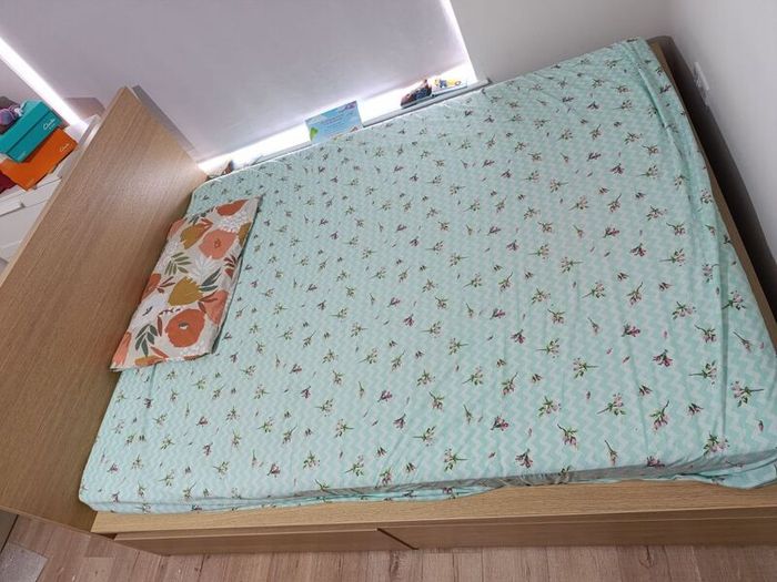 IKEA MALM King Size Bed with 4 Storage Boxes and VESTEROY Mattress (2 Bed Sets Available)