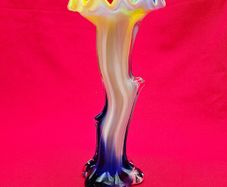 Murano Style Blown Glass . Art Glass  Vase Bent Tree Trunk-Flower