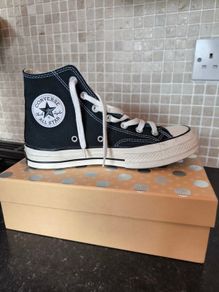 Converse high tops all star Black and cream