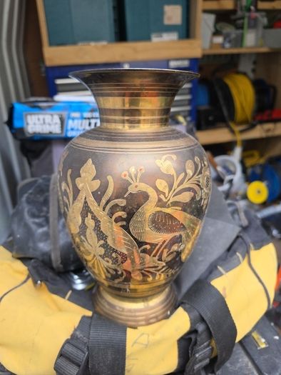brass vase