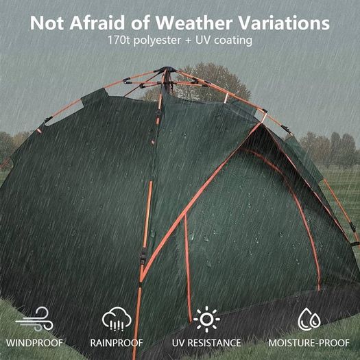 NEW SALE | Hydraulic Dome Tent Canopy for Camping Automatic Waterproof Tents 3-4 Person Canopy Easy to Set up and package