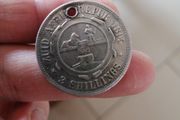 1895 South Africa Silver Two Shillings Coin
