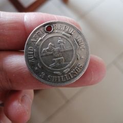 1895 South Africa Silver Two Shillings Coin