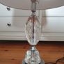 Crystal Glass & Chrome Table lamps x 2 "Very heavy" Image 4
