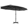 Outdoor Parasol with Aluminium Pole Anthracite Image 4